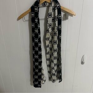 MICHAEL Michael Kors Black and White Checkered Scarf